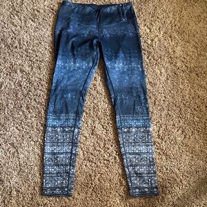 Women's Navy Patterned Leggings
